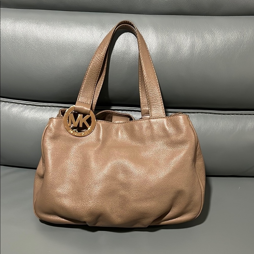 Michael Kors pebbled leather shoulder bag